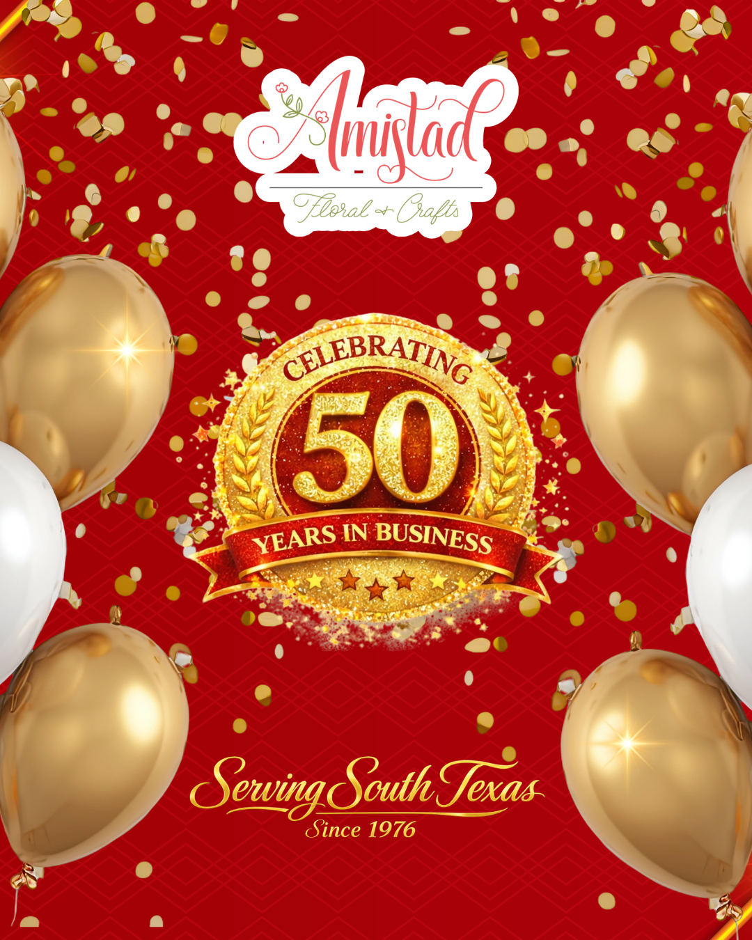 Amistad Floral & Crafts Banner